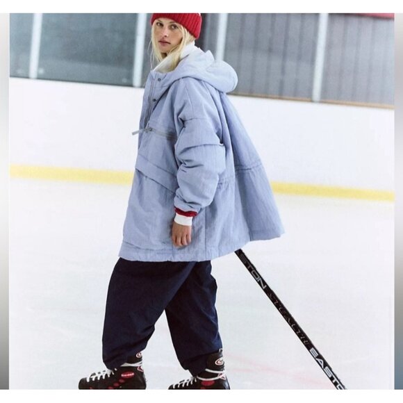 Free People Movement Billie Boxy Insulated Jacket Medium Large Purple NWT - Picture 2 of 15